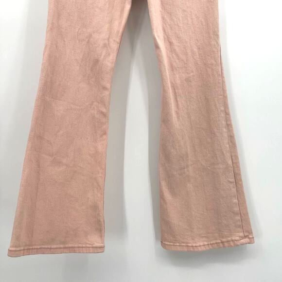 Motel Rocks BOOTLEG JEANS IN BLUSH Medium Light Pink Bootcut Flare Leg Stretch - Picture 15 of 16